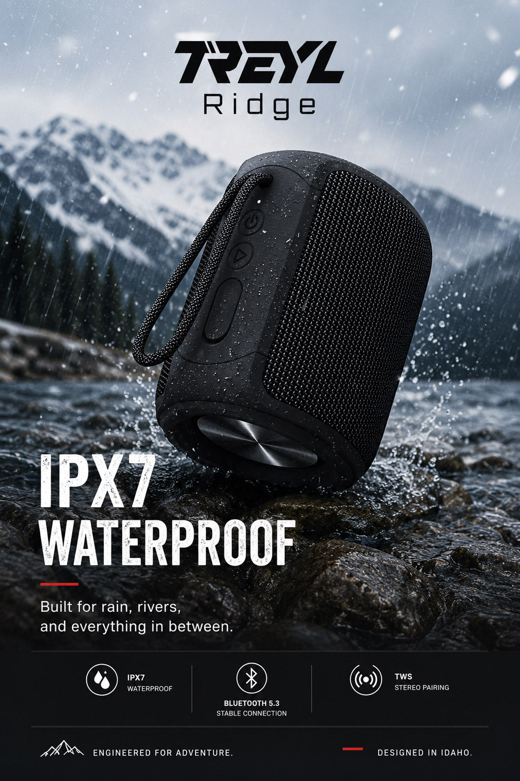 Ridge Waterproof Bluetooth Speaker