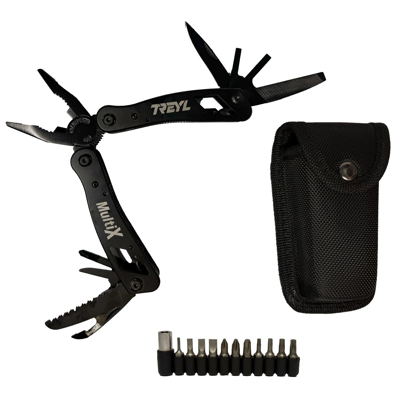 Treyl MultiX Multi-Tool 12-in-1 Stainless Steel Survival Gear